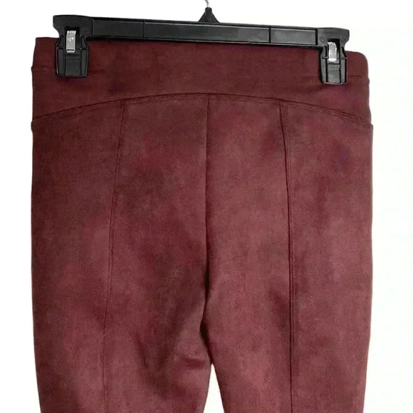 Spanx Faux Suede Shaping High Rise Leggings In Dark Terracotta Size Small - Picture 7 of 10
